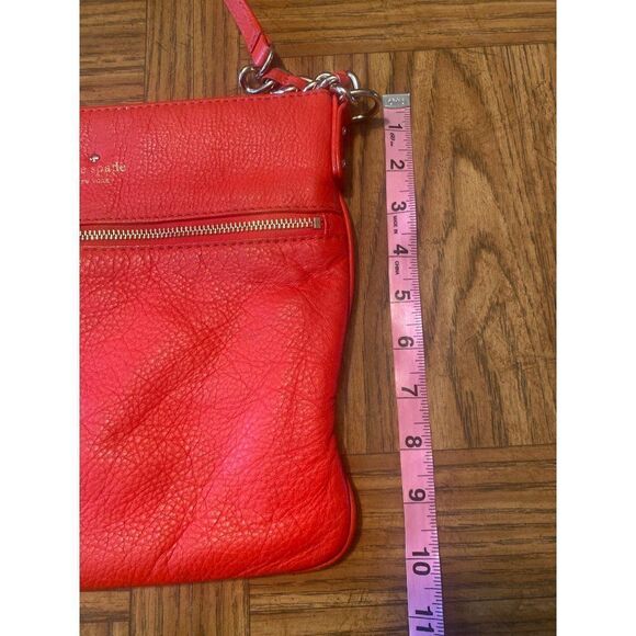 Kate Spade coral square leather over the shoulder crossbody bag w/ inside pocket - Picture 7 of 8